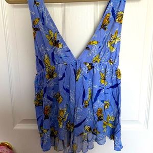 sleeveless blue urban outfitters top